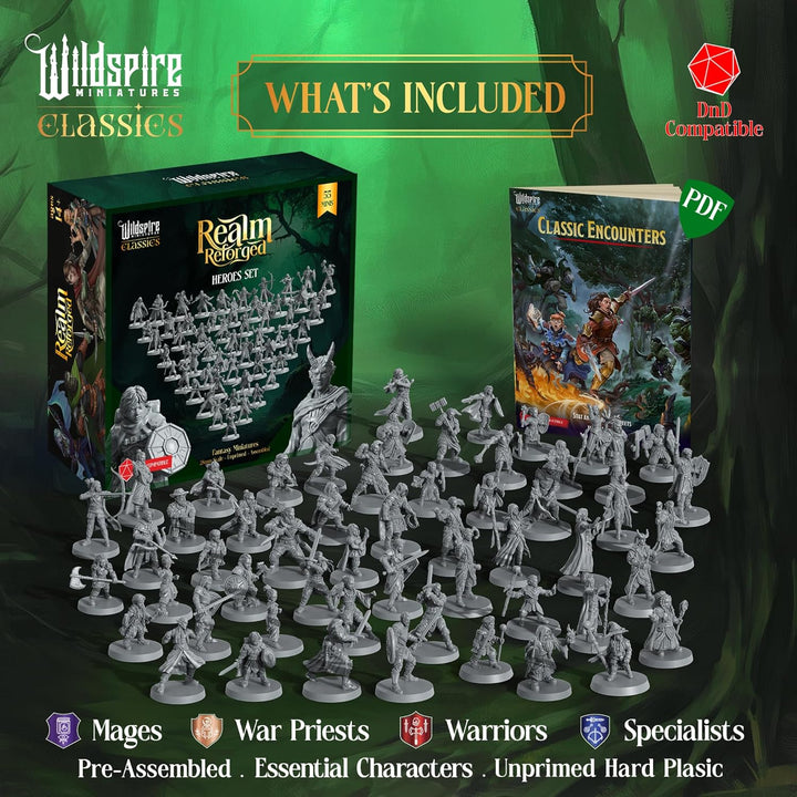 Mercenary Guild II - Essential Heroes - 55 Hero, Player Characters, NPC for DND Miniatures Bulk I 28