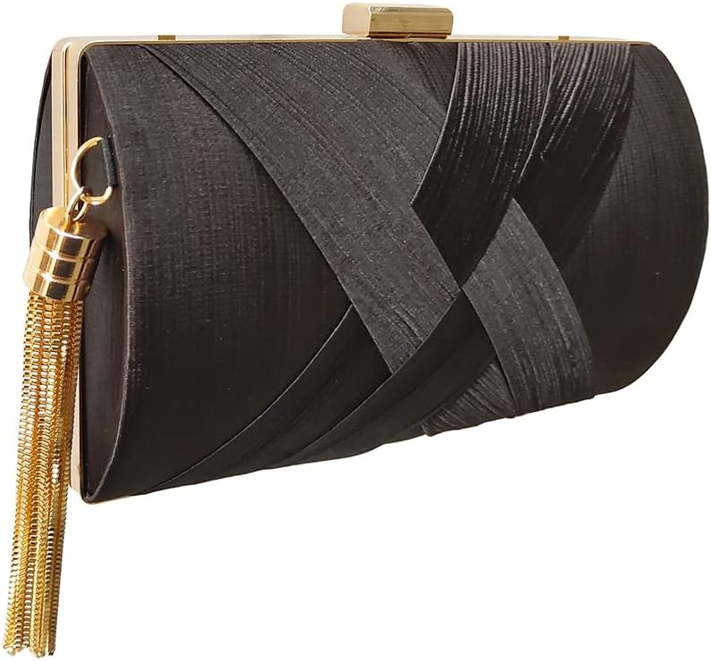 CORIOS Damen Clutch Tasche Abendtasche Fransen Kettentasche Tasche Luxurious Klein Umhängetasche Ele