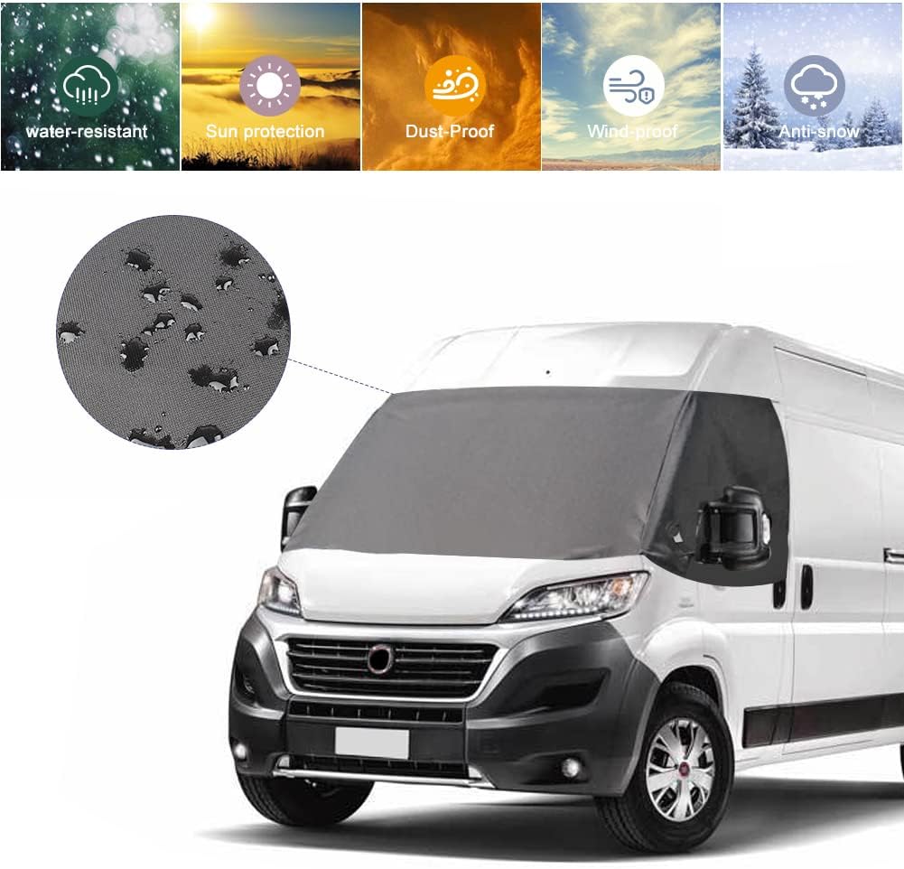 Frontscheiben Abdeckung Reisemobil passend für FIAT Ducato 2006–2014, Luxus Scheibenabdeckung Wohnmo