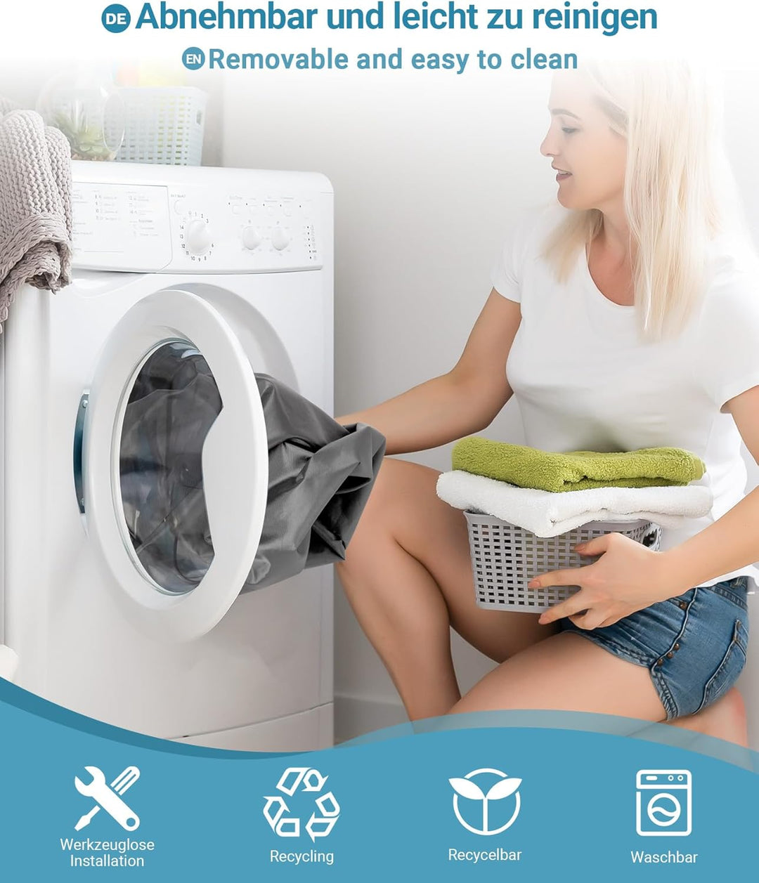 Yorbay 100L Pfandflaschen Sammelbehälter mit Deckel & 2 Tragetaschen, Pfandflaschen Aufbewahrung mit