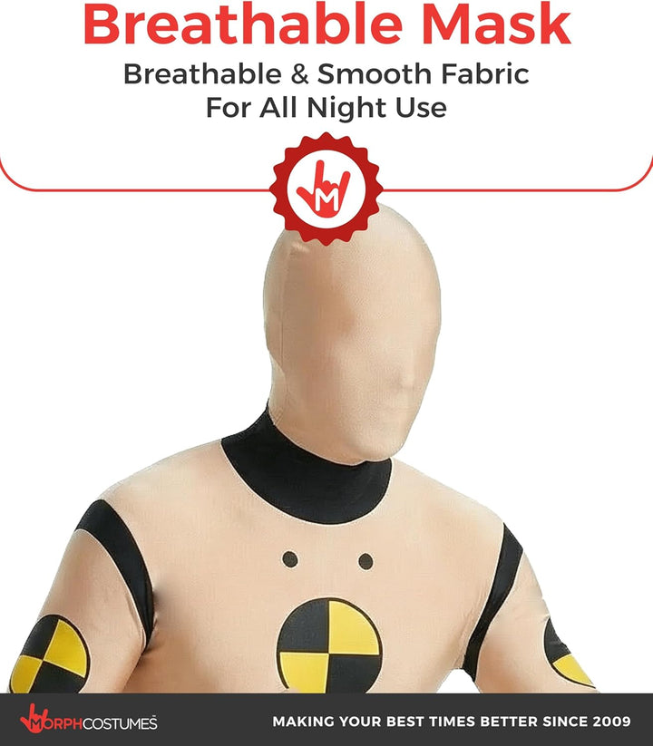 Morphsuits Offizielles Crash Test Dummy Kostüm, Kostüm Herren, Halloween, Halloween XL, XL