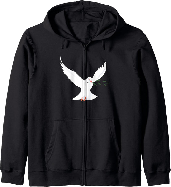 Friedenstaube mit Zweig Frieden Peace Love Friedenstaube Kapuzenjacke