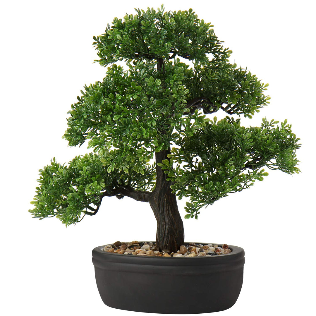 Briful Kunstbonsai Naturgetreue Künstliche Pflanze Kunstbaum Bonsai Zeder Kiefer Podocarpus Plastik