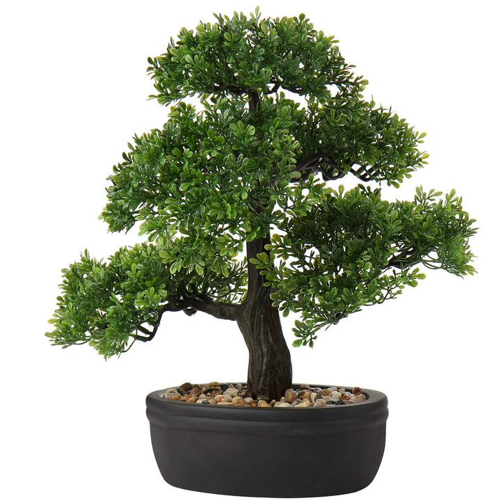 Briful Kunstbonsai Naturgetreue Künstliche Pflanze Kunstbaum Bonsai Zeder Kiefer Podocarpus Plastik