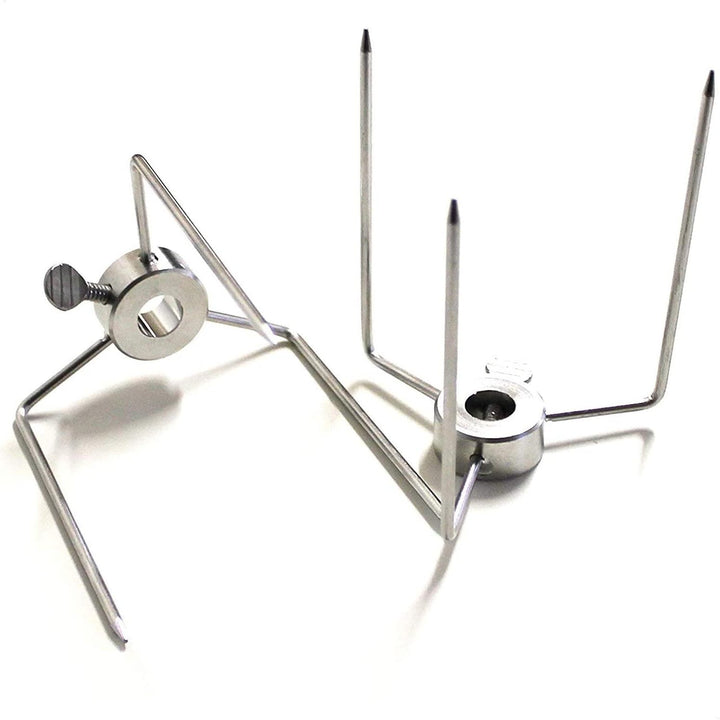 Fleischklammer Grillklammer für den Grillspiess zum befestigen mit Feststellschraube aus Edelstahl -