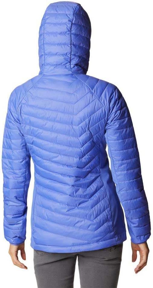 Columbia Powder Pass Hooded Jacket, Steppjacke mit Kapuze für Damen M Purple Lotus, M Purple Lotus