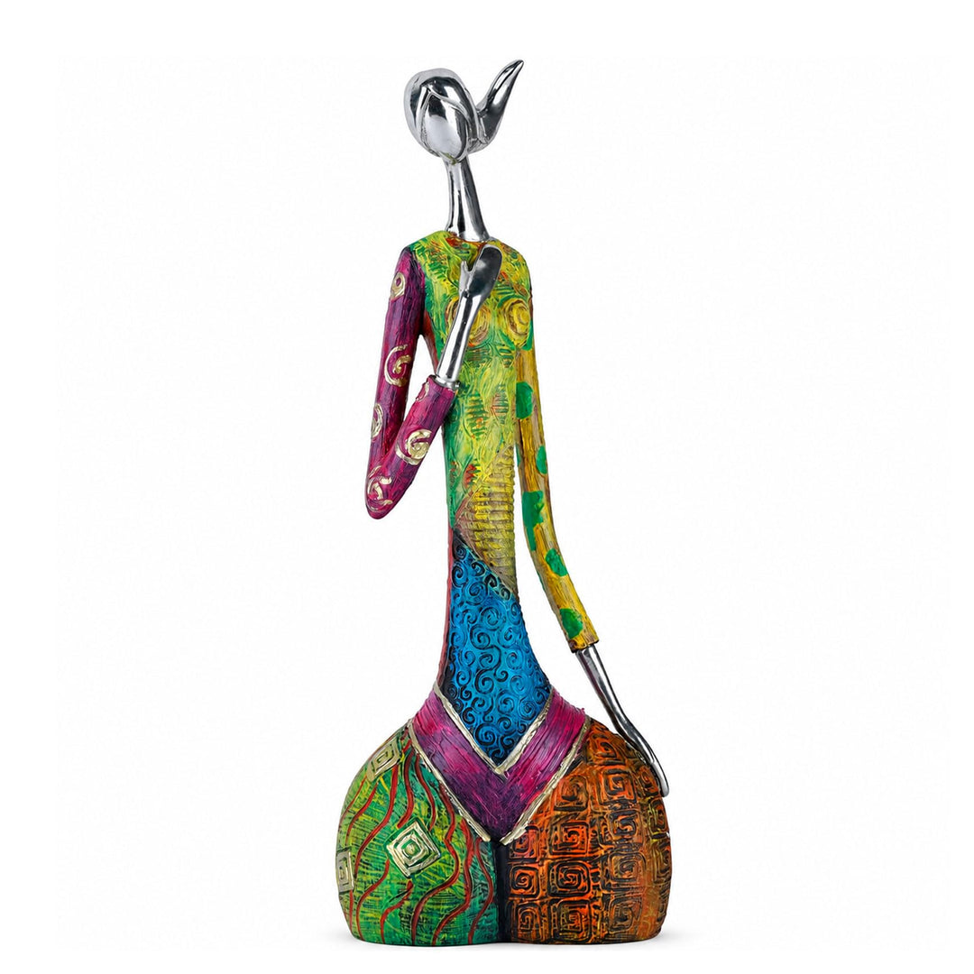 Statuen und Skulpturen Abstrakter Yoga-Kunst Frau, kreative Vollfarb-Ölgemälde-Kunst-Frauenstatue, M