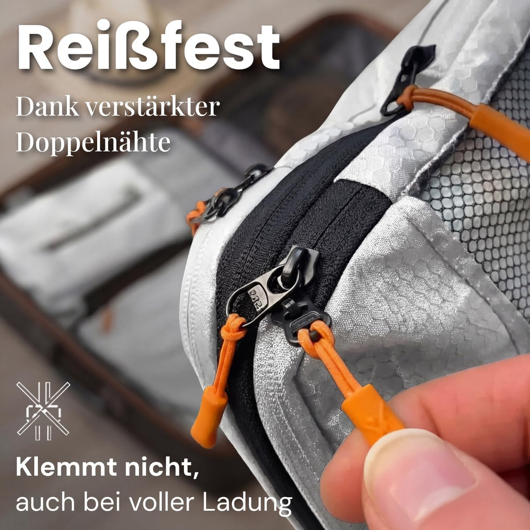 Kleidertaschen Set mit Kompression für Rucksack [3-teilig] - mehr Platz im Koffer oder Backpack durc