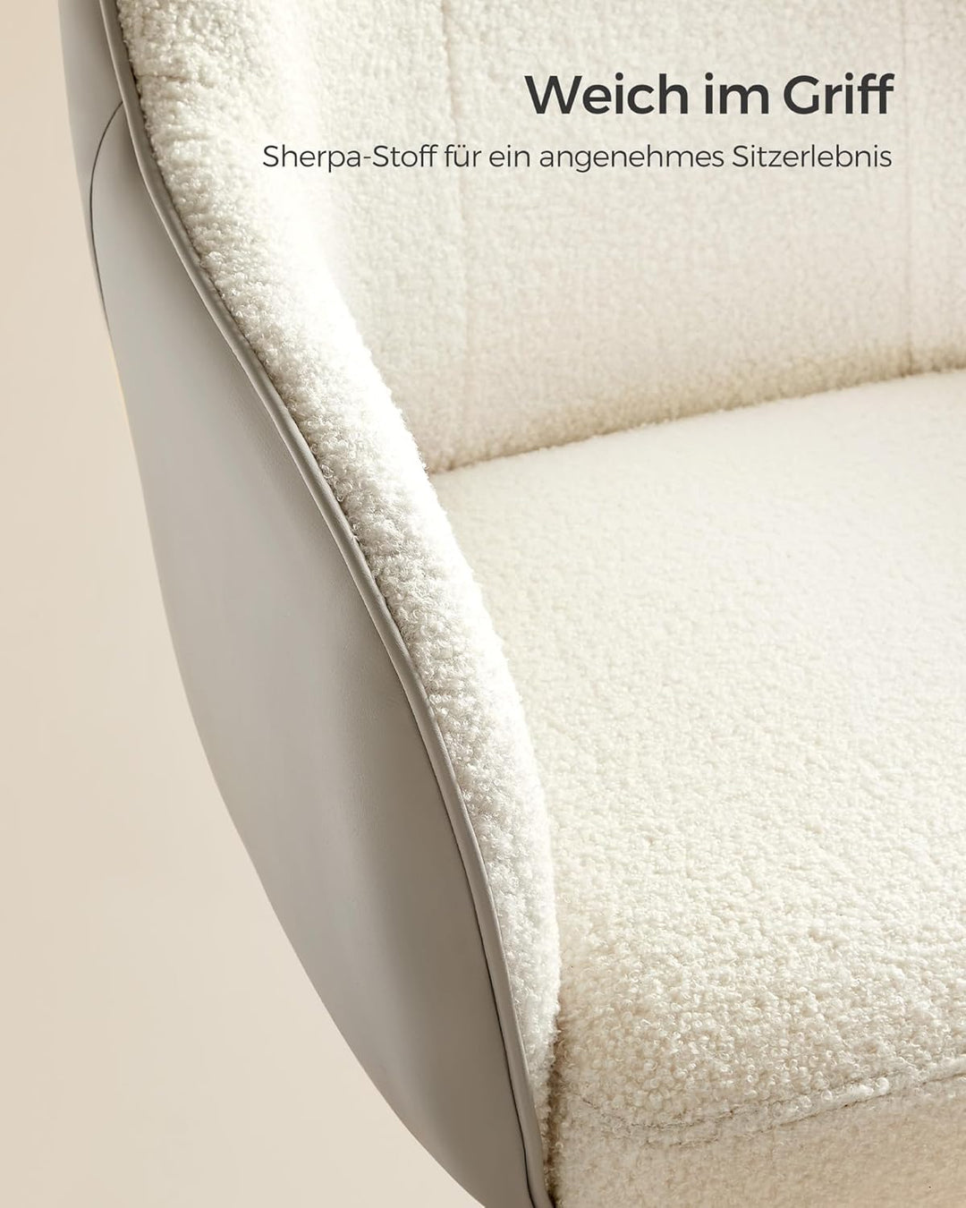 SONGMICS Homeoffice Stuhl, Drehstuhl, Schreibtischstuhl, höhenverstellbar, bis 110 kg belastbar, atm