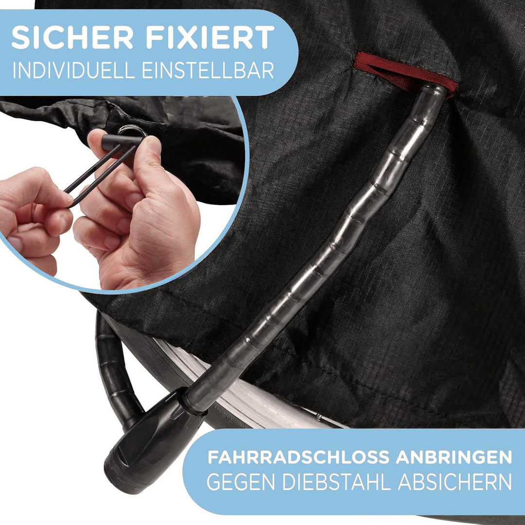 Jubi® Faltgarage Fahrradanhänger zweisitzer/einsitzer und absolut wetterbeständig| Abdeckung Fahrrad
