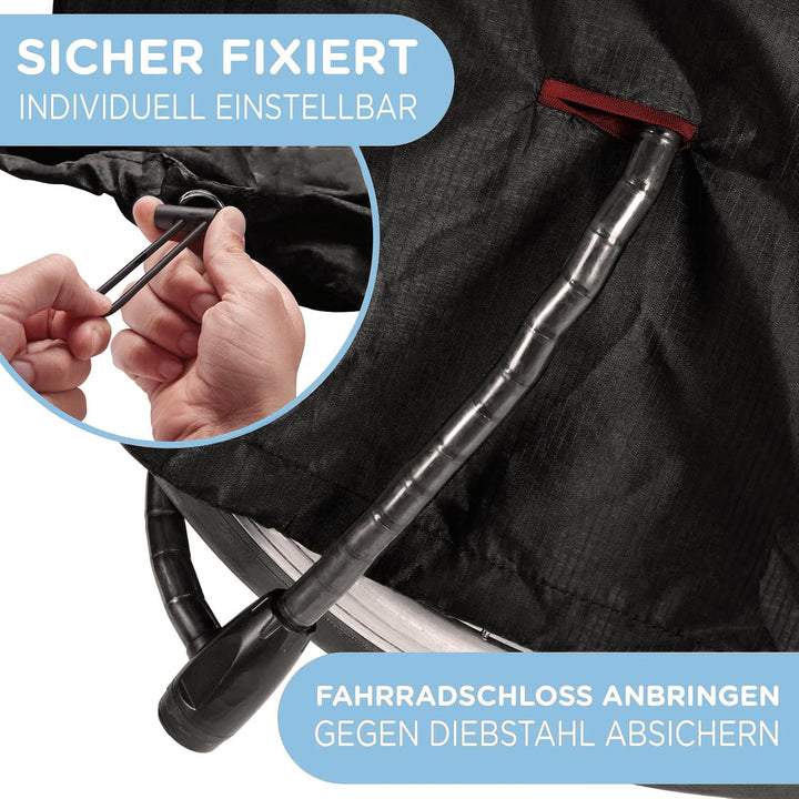 Jubi® Faltgarage Fahrradanhänger zweisitzer/einsitzer und absolut wetterbeständig| Abdeckung Fahrrad
