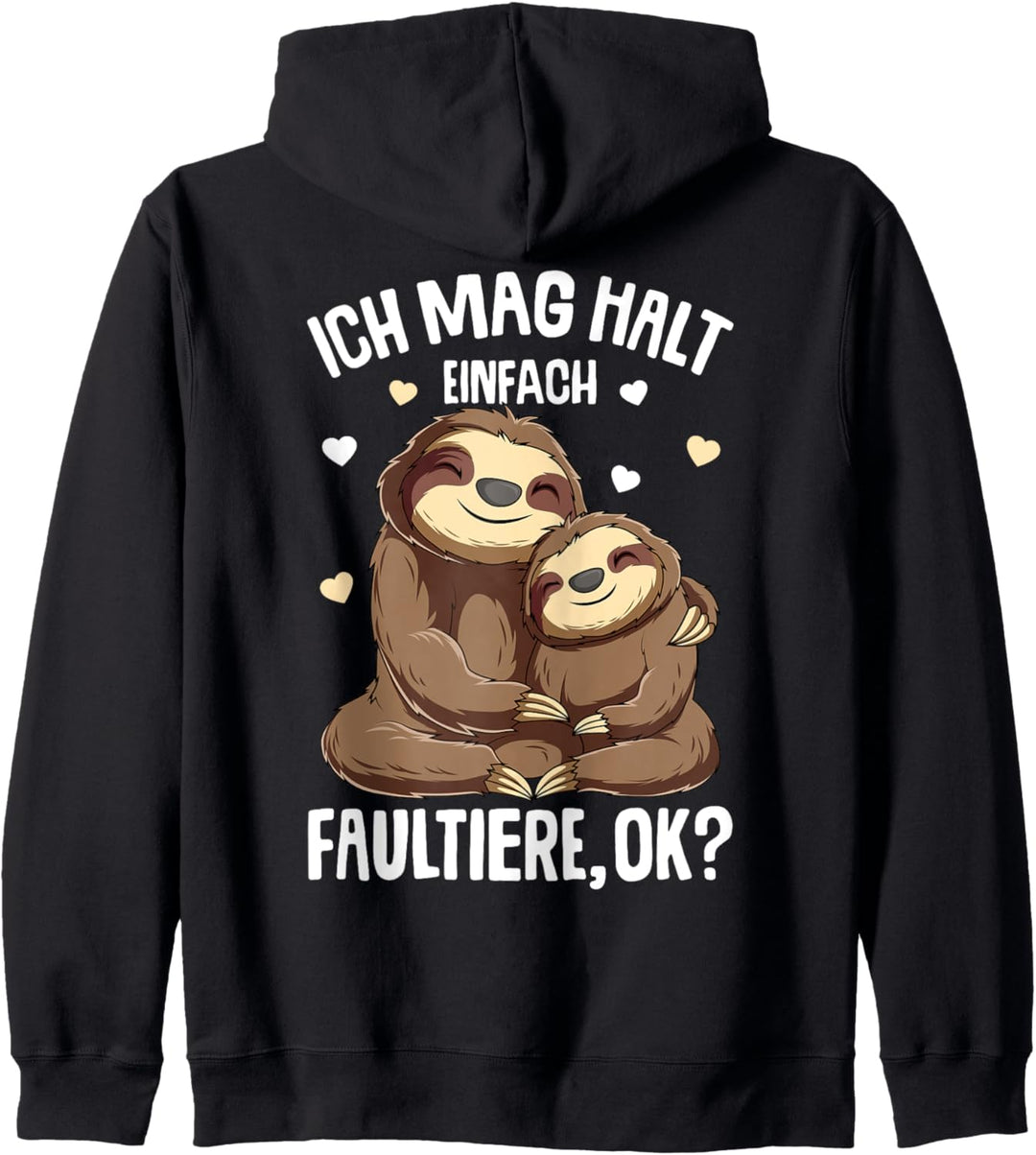 Faultier Ich mag halt Faultiere Damen Kinder Mädchen Kapuzenjacke