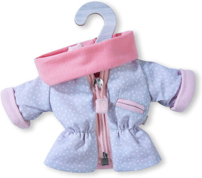 HABA 306547 - Kleiderset Pünktchen-Parka - Kleidung für Puppen bis 32 cm, Set mit Stirnband und Jack