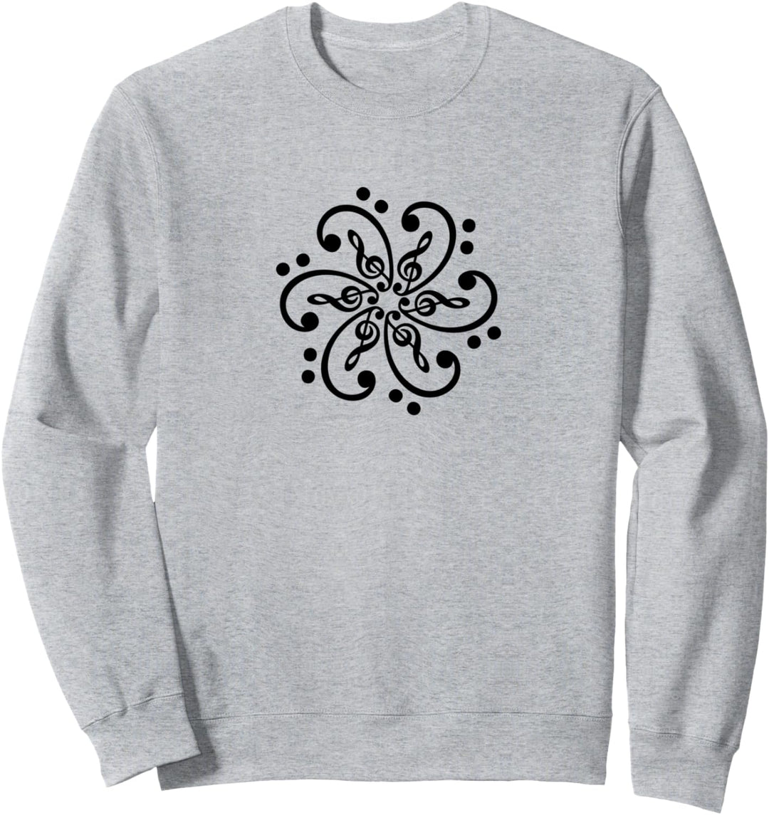 Musik Noten, Mandala, Notenschlüssel, Symbol, Bass, Klassik Sweatshirt