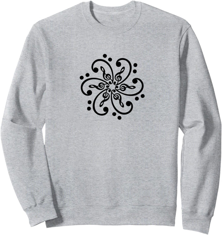 Musik Noten, Mandala, Notenschlüssel, Symbol, Bass, Klassik Sweatshirt