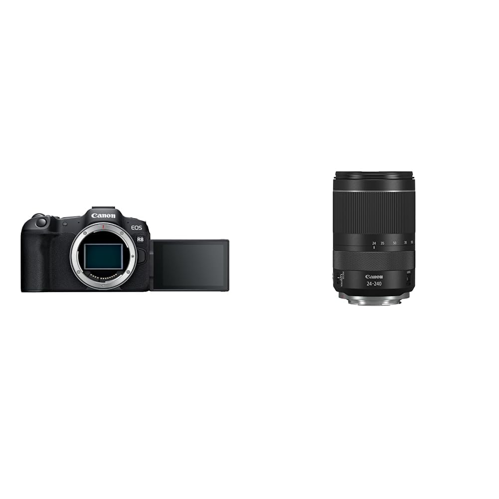 Canon EOS R8 Systemkamera - Spiegellose Vollformat Kamera & Objektiv RF 24-240mm F4.0-6.3 is USM Zoo