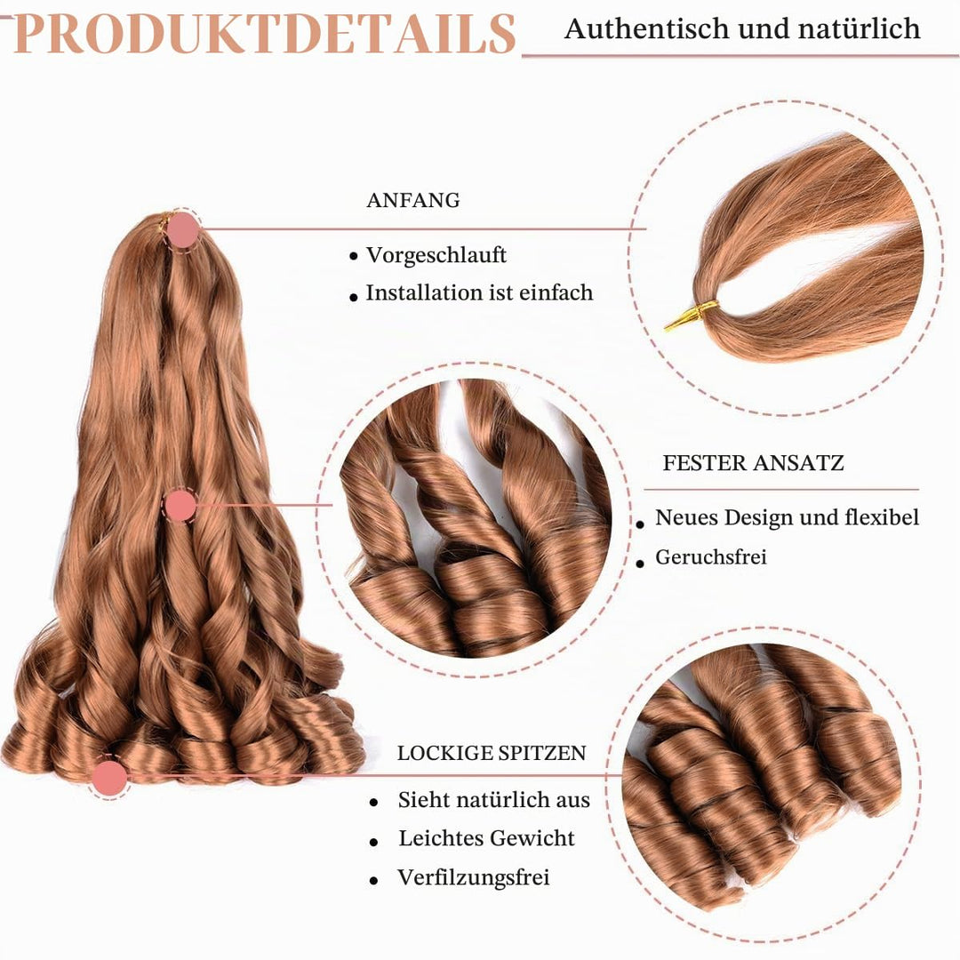 WoWCFyyds 8 Packs French Curl Braiding Hair 20 Inch Loose Wave Spiral curly braiding hair extensions