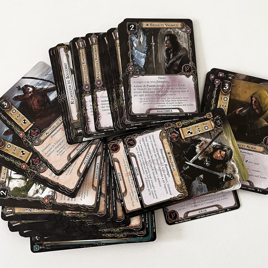 Asmodee - Der Herr der Ringe, Das Kartenspiel: Das Erwachen von Angmar, Erweiterung Helden, Italieni