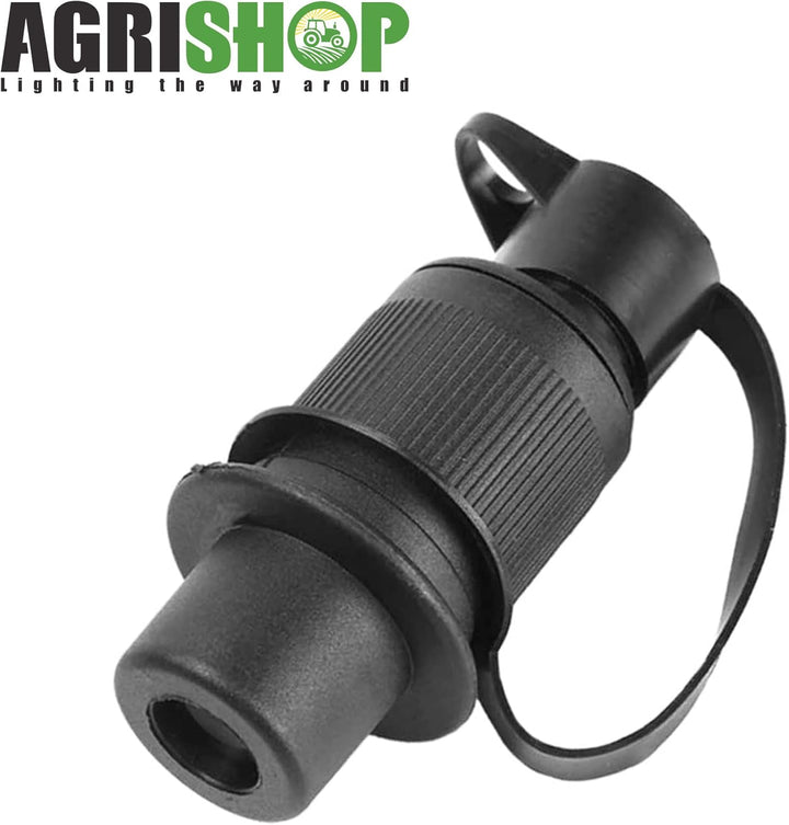 2Stück Anhänger Stecker 3polig 12v 24v und 2Stück Steckdose 3-Polig,Wasserfester Traktor Steckdose S