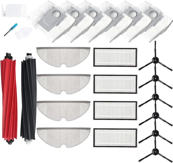 Loveco Zubehör Ersatzteile Kompatibel für Roborock Q5 Pro Q5 Pro+ Q8 Max Q8 Max+, 2 Hauptbürste, 4 F