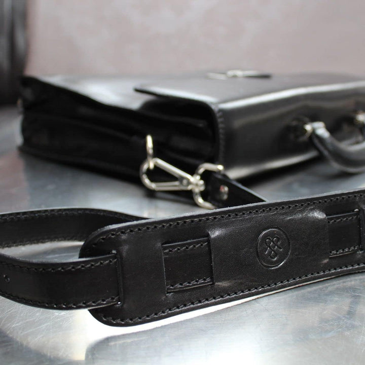 Maxwell Scott - Personalisierte Luxus-Leder-Gepäck-/Aktenkofferriemen mit Schulterpolster - Handgefe