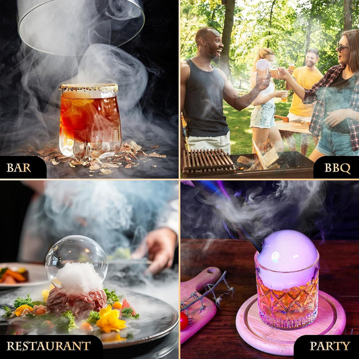 Whisky Rauch Set, EIN Tasten Bedienung, Handgerät, mit 1,4 Zoll Farbdisplay, für Barkeeper, Bar, Par