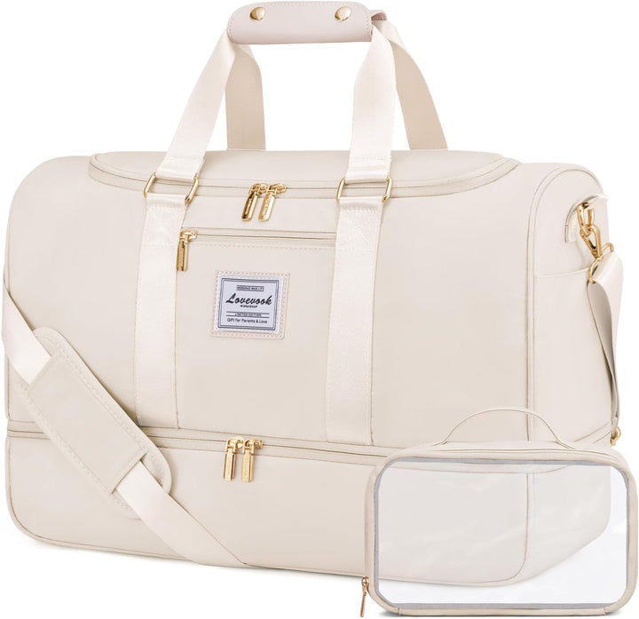 LOVEVOOK Sporttasche Reisetasche Gross, 50L Weekender Travel Duffle Bag mit Kulturtasche, Schuhfach