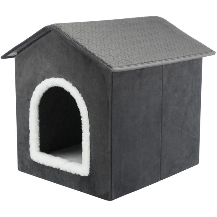TRIXIE Höhle Livia - dunkelgrau/weiss 38 × 41 × 44 cm, dunkelgrau/weiss 38 × 41 × 44 cm