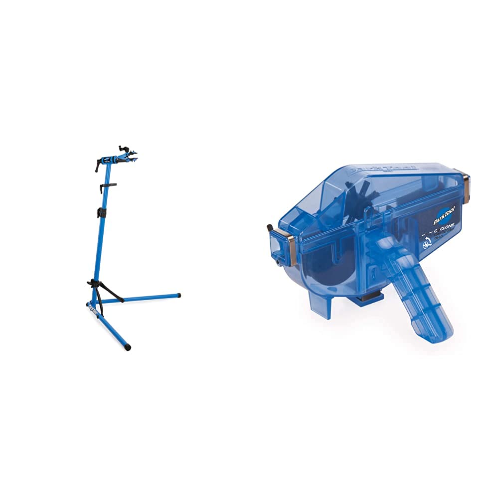 Park Tool PCS-10.3 Reparaturständer für Heimmechaniker Einzelbett Bundle mit Kettenreinigungsgerät,