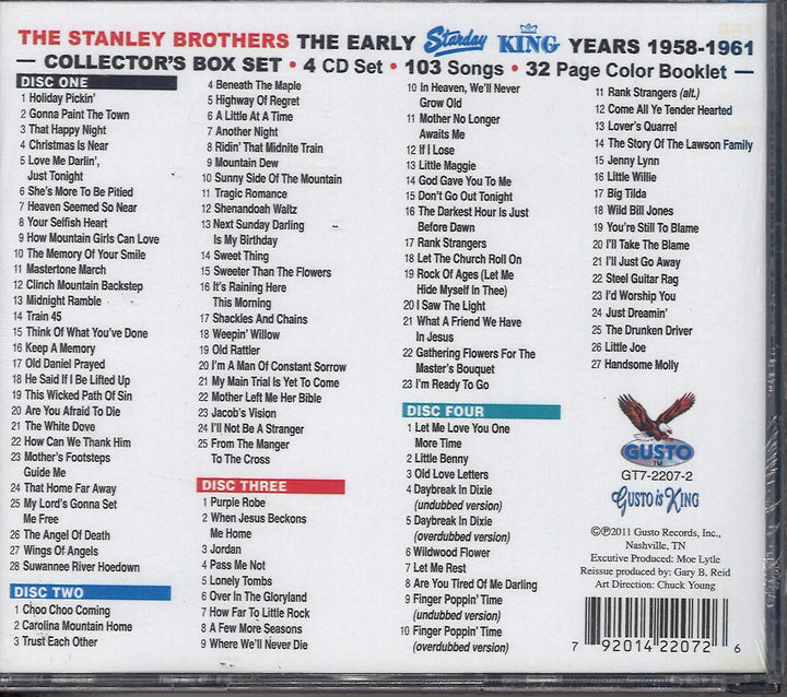 Early Starday King Years 1958-1961, Audio-CD