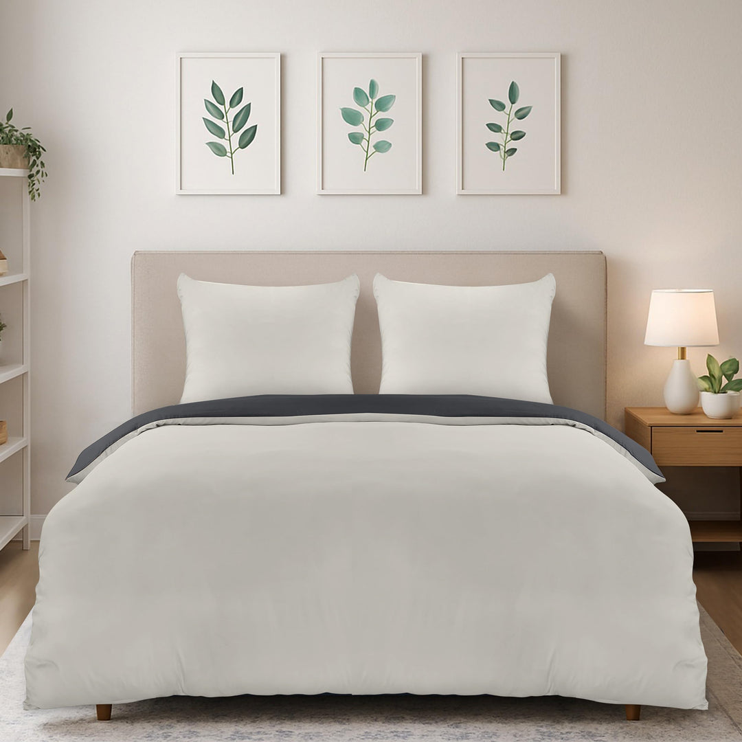 Utopia Bedding Bettwäsche 200x200 Set - Mikrofaser Bettbezug 200x200 cm + 2 Kissenbezüge 80x80 cm -