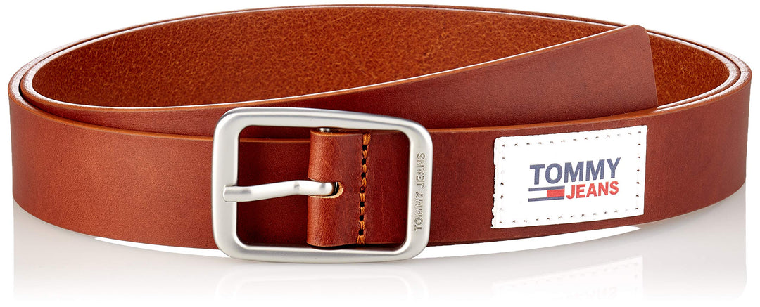 Tommy Jeans Herren TJM Casual Leather Belt 3.0 Grtel, Dark Tan, 105 cm, 105 Dark Tan