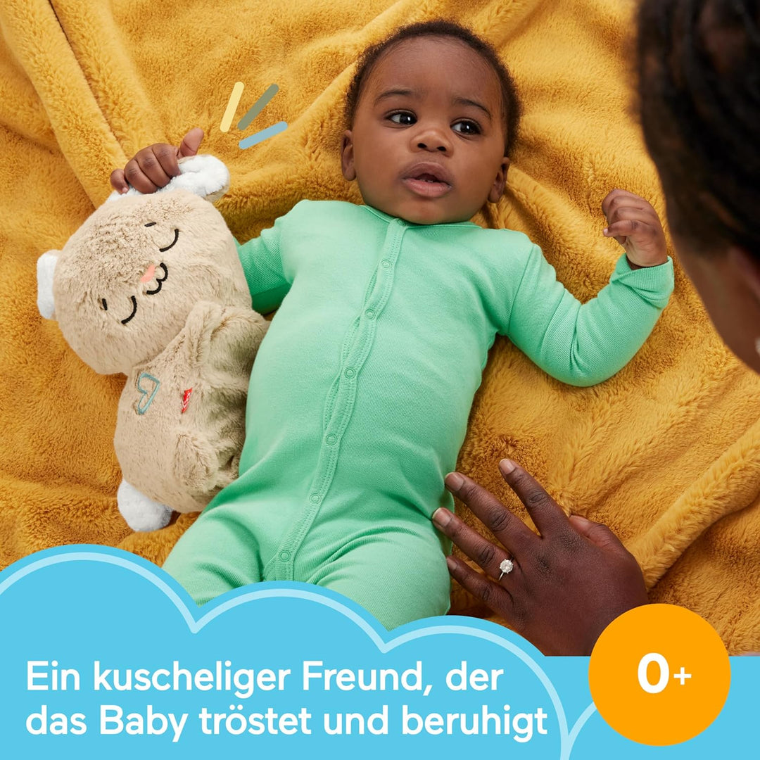 Fisher-Price Schlummer Häschen - tragbares Plüschspielzeug mit Musik und Licht für Neugeborene, Baby