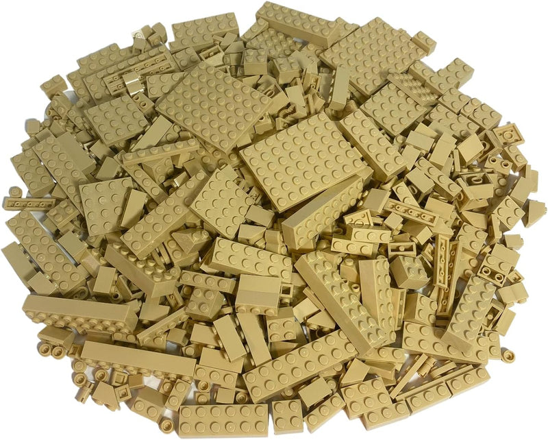 LEGO - 100 Legosteine in verschiedenen Grössen - Seltene Steine enthalten! - Neuware (Beige)