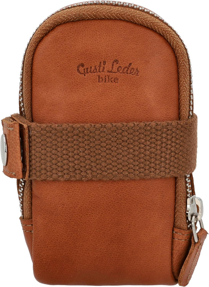 Gusti Satteltasche Leder- UDO B. Schlauchtasche mit wasserfestem Fahrradtasche für Werkzeug Ledertas