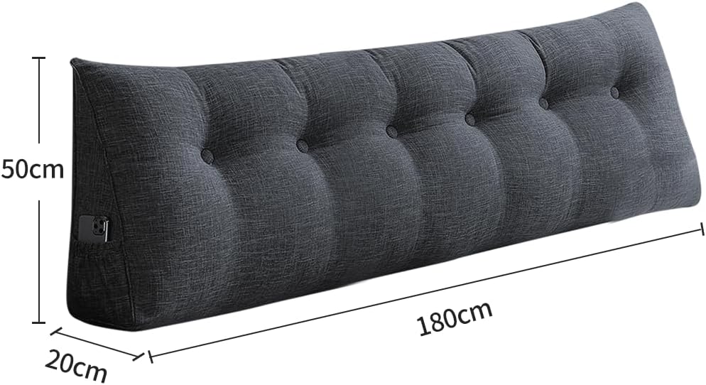 Lesekissen für Bett oder Sofa, dreieckiges Rückenlehnen-Sofakissen, Baby-Kopfteil, abnehmbare Hülle,