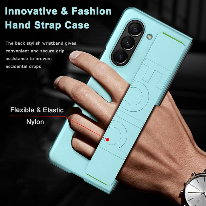 NINKI Kompatible Hand Strap Case für Samsung Galaxy Z Fold 5 Phone Hülle Frauen Männer, Ultra Slim/D