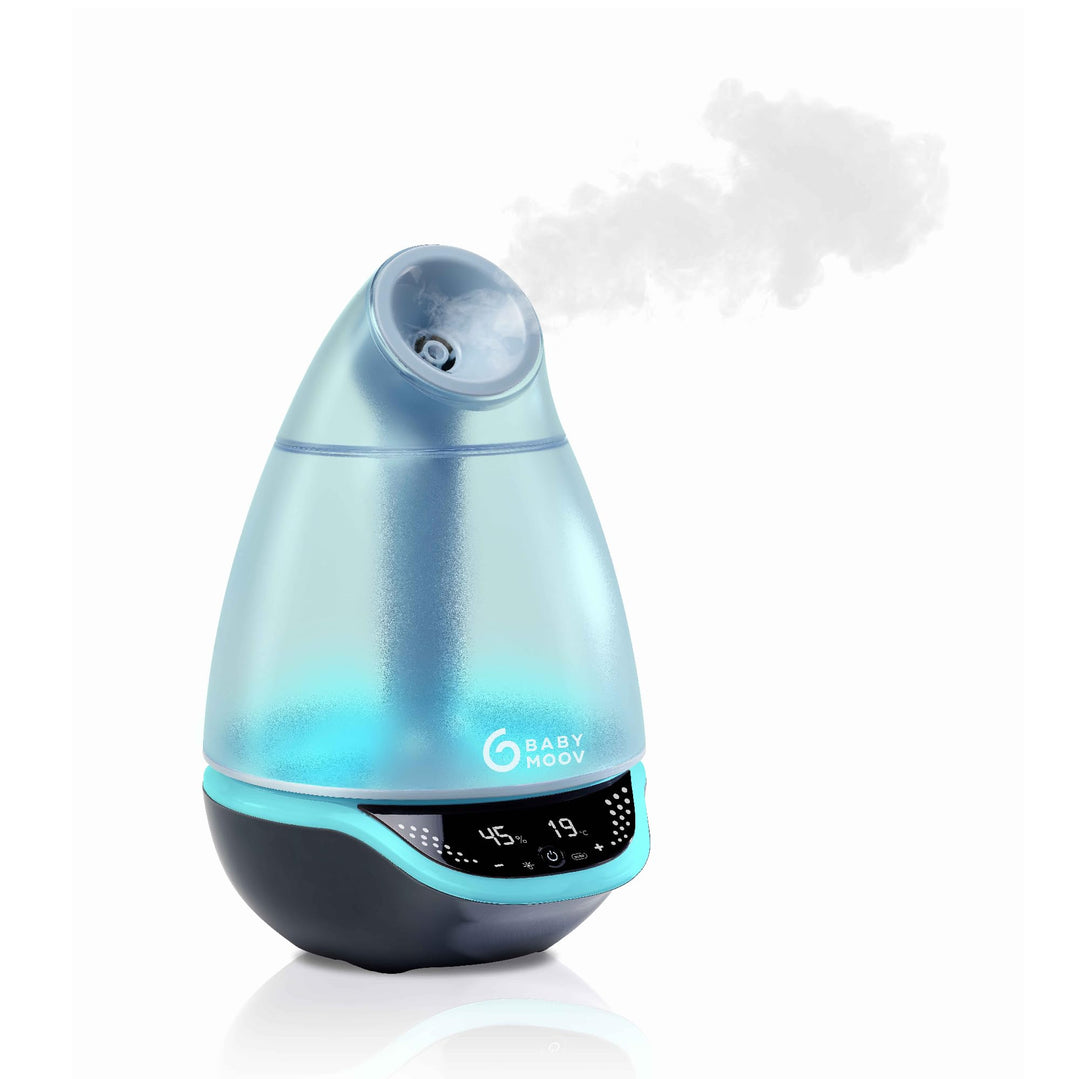 Babymoov Hygro Plus Digitaler Luftbefeuchter mit Nachtlicht (7 Farben), automatischer Feuchtigkeitsr