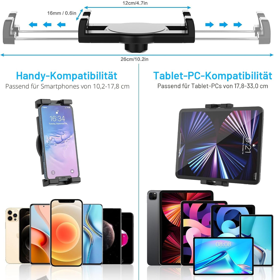 woleyi Langem Arm Tablet Wandhalterung Faltbarer, Multi Winkel Metall Wand Tablet Halterung schwenkb