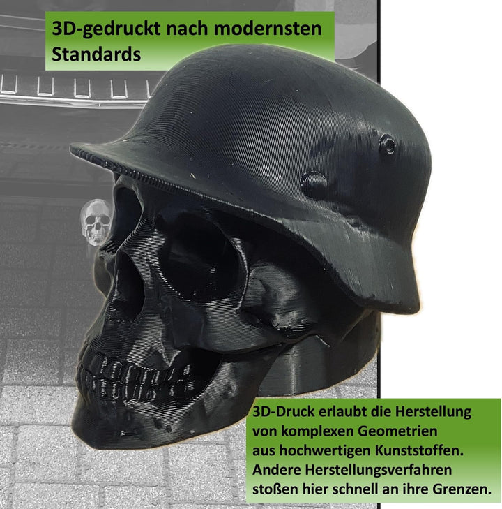 Generisch Anhängerkupplung Abdeckung Totenkopf - Kappe Schutzkappe für 50mm Kugelkopf Motiv: Skull H