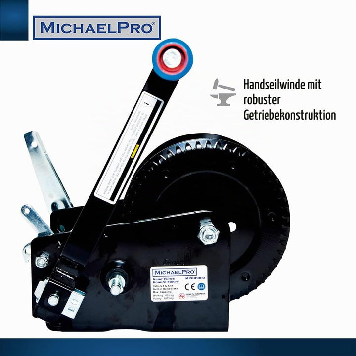 MichaelPro MP009061 Handseilwinde - 1875-kg Seilwinde