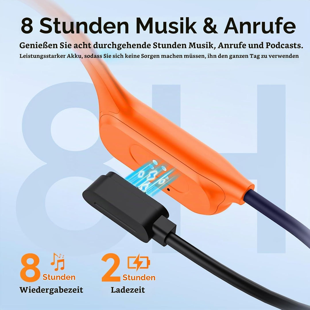 esonstyle Kopfhörer Schwimmen Bluetooth 6.0 - IP68 wasserdichte, Knochenschall Kopfhörer mit 8GB Spe