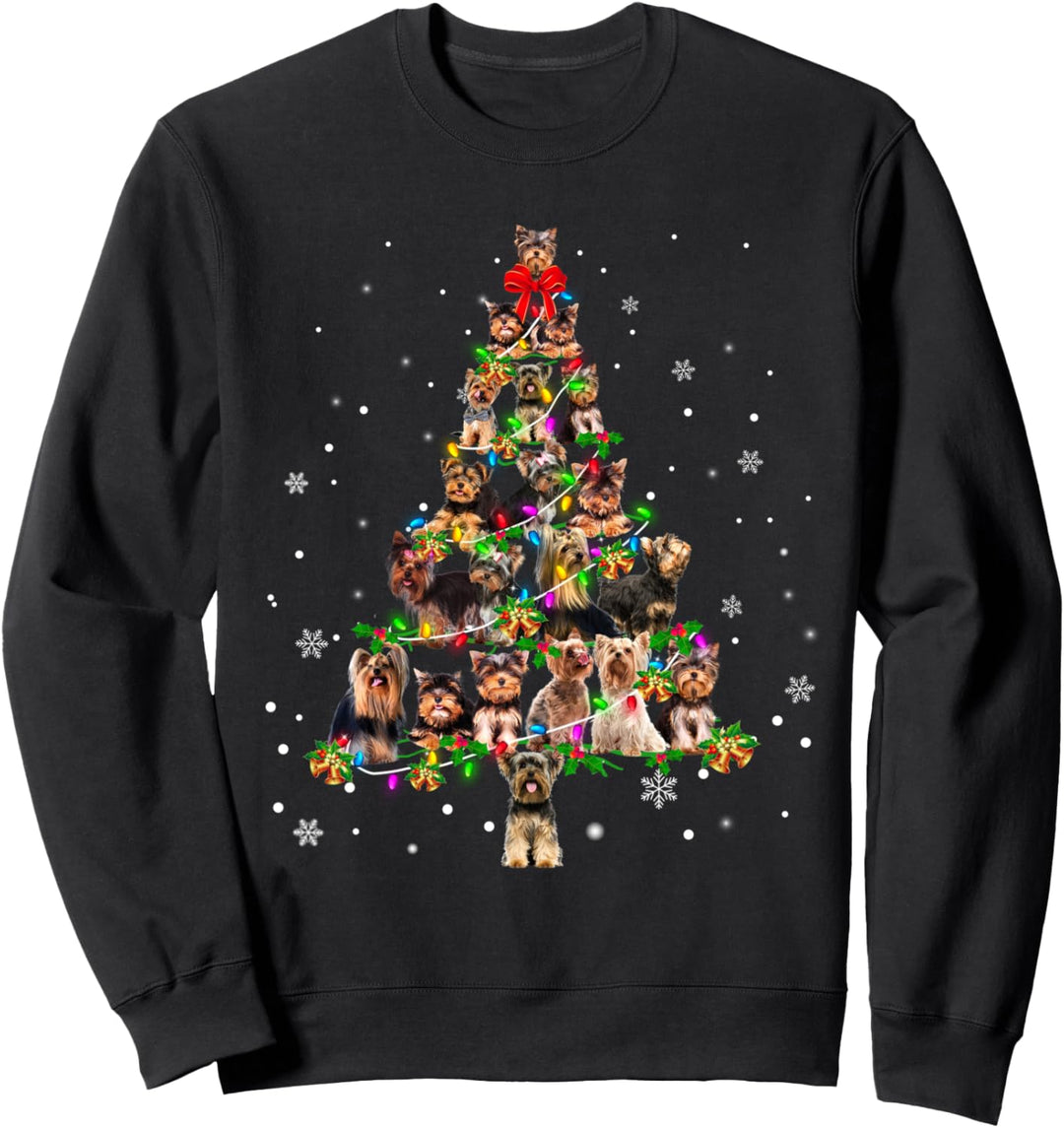 Yorkshire Terrier Christmas Tree X-Mas Gift Sweatshirt