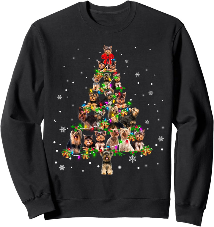 Yorkshire Terrier Christmas Tree X-Mas Gift Sweatshirt