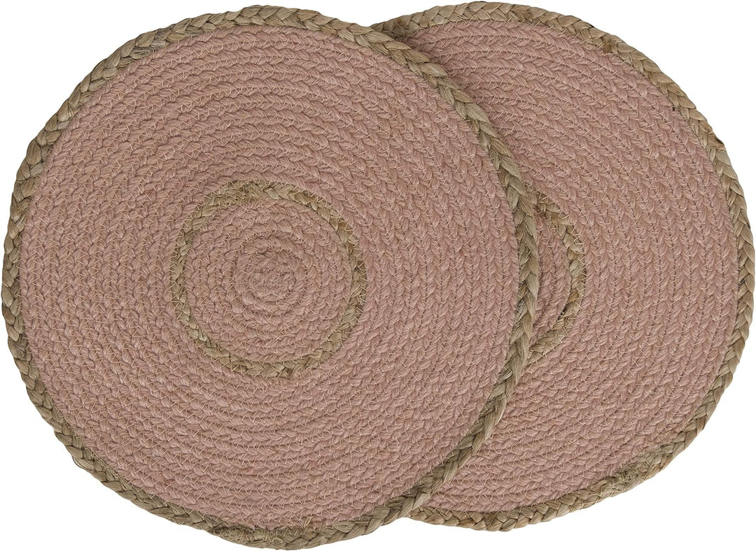 Penguin Home Set mit 12 Jute-Platzsets, Untersetzern und Serviettenringen, rund, handgefertigt von e