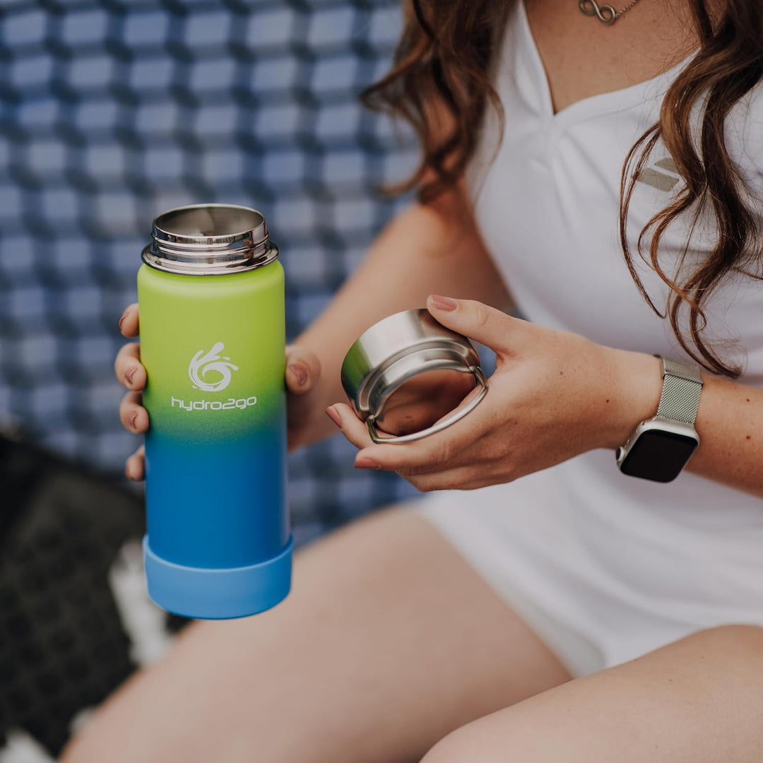 hydro2go Edelstahl Trinkflasche – BPA-freie Isolierflasche für Kinder, Schule, Sport & Outdoor – Häl
