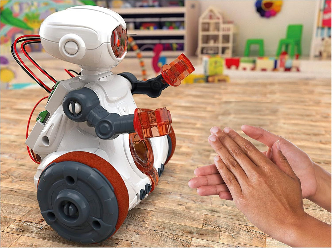Clementoni 【Science & Play Mio Roboter】 Interaktiver STEM-Lernroboter mit App, Hindernisvermeidung &