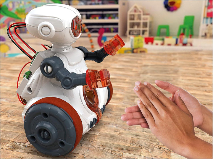 Clementoni 【Science & Play Mio Roboter】 Interaktiver STEM-Lernroboter mit App, Hindernisvermeidung &