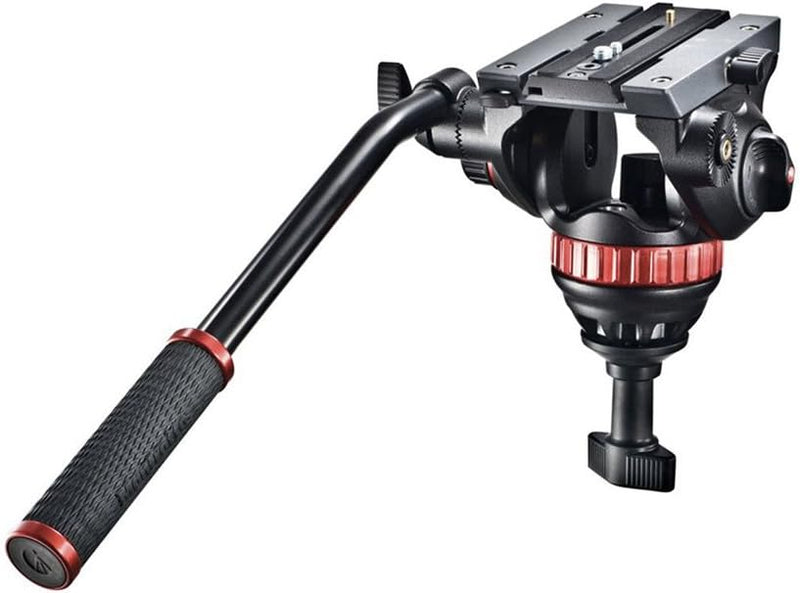 Manfrotto MVK502AM-1, Professional Fluid Video System Aluminium Tripod with Telescope Twin Leg, 75mm