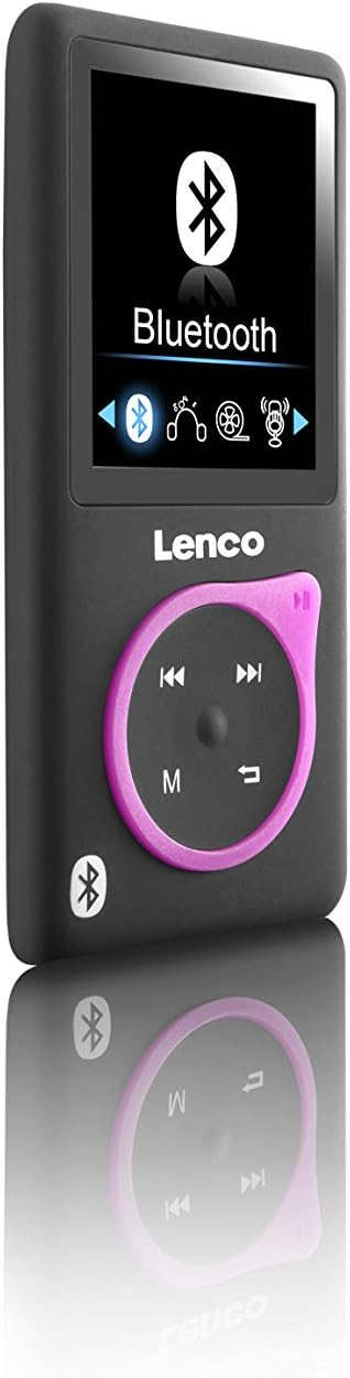 Lenco MP3-Player Xemio-768 - MP3/MP4-Player, 8 Gb Micro SD-Karte Inklusive In-Ear Kopfhörer und Blue